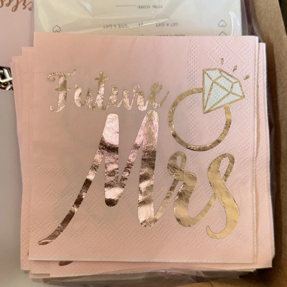Gold and Pink Bride Crew Party Set